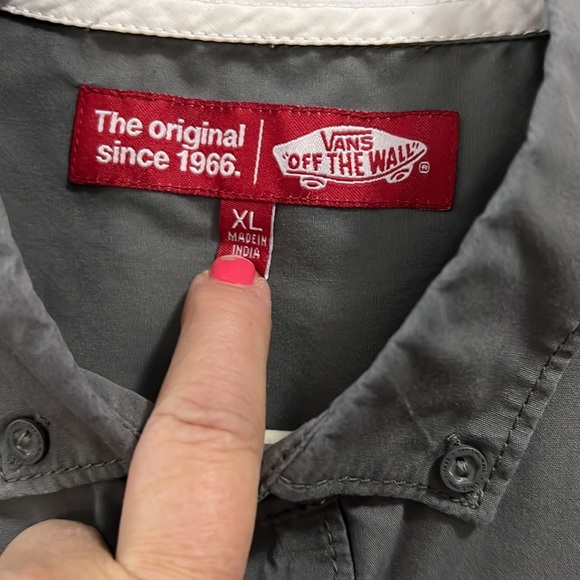 Vans Charcoal Casual Button-Down Shirt - Picture 3 of 5